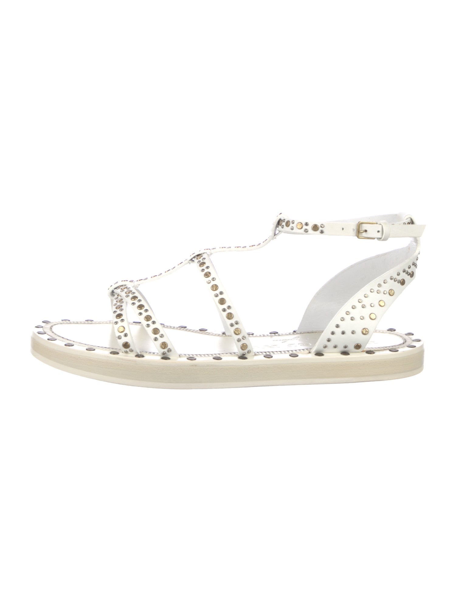 Burberry Leather Studded Accents Gladiator Sandals